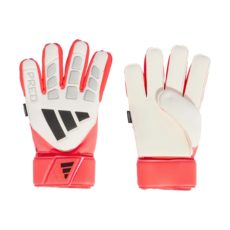 adidas Unisex Predator Goalkeeper Glove Match FINGERSAVE, White/Lucid red/Black, 8.5