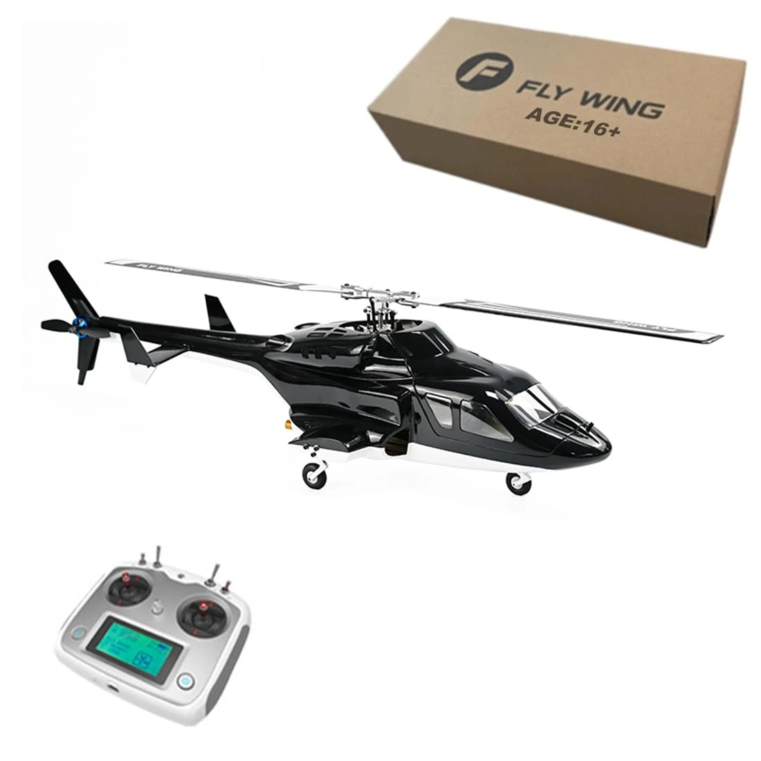 BAUBAUPLAY RC Helicopter, FW450L Airwolf 450 Class Remote Controlled Helicopter, 2.4G 6CH Military Helicopter Toy Gift for Adults (PNP RTF Version)