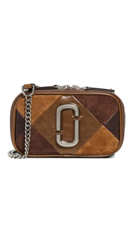 Marc Jacobs The Snapshot Brown Multi Saffiano Leather Bag