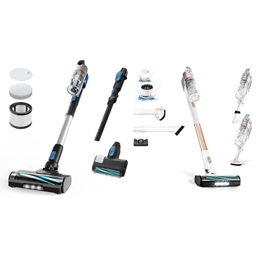 Levoit Cordless Vacuum Cleaner with HEPA Filter, Powerful 90AW 60Mins, Mini Motorized Brush&Crevice Tool, Cordless Vacuum Cleaner with Anti Hair Wrap,Hard Floor Clean Performance 99.7%