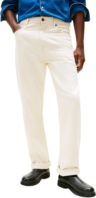 Tommy Hilfiger Men Relaxed River RGD GMD MW0MW41893 Other Jeans, White, 34W / 34L