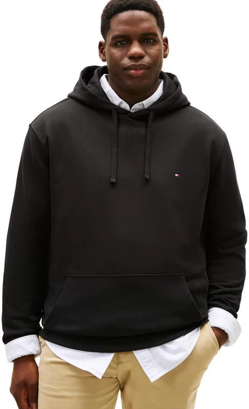 Tommy Hilfiger Men BT-ESSENTIAL TERRY HOODY-B MW0MW43004 Pullover Hoodie, BLACK, 4XL_Plus