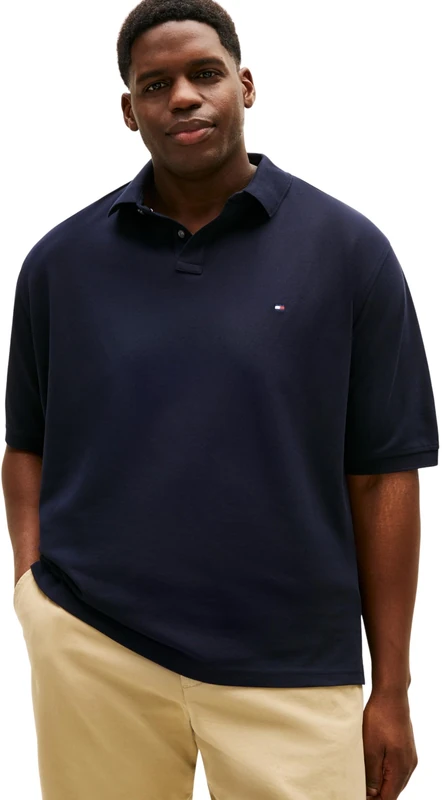 Tommy Hilfiger Men BT -1985 Regular Polo -B MW0MW43017 S/S Polo, Blue, 4XL_Plus