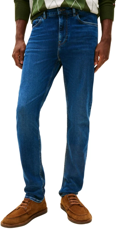 Tommy Hilfiger Men Slim Bleecker Moris Blue MW0MW41905 Slim, Denim, 32W / 36L