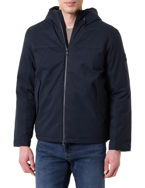 Tommy Hilfiger Men TECH HOODED SHORT PADDED JKT MW0MW42823 Other Jackets, BLUE, XS