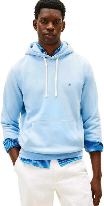Tommy Hilfiger Men ESS SEASONAL FLEECE HOODY MW0MW39997 Pullover Hoodie, BLUE, S
