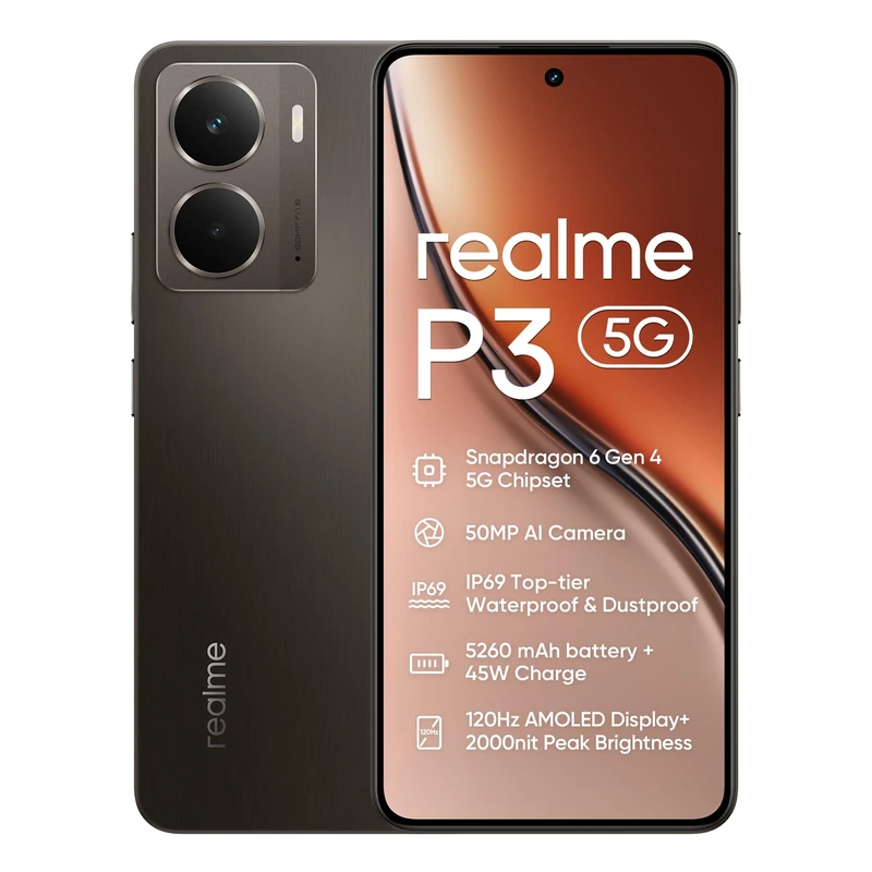 realme P3 5G 256GB 8GB Comet Grey Europe+NFC RMX5079 EU AMZ
