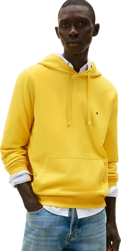 Tommy Hilfiger Men ESSENTIAL TERRY HOODY MW0MW37235 Pullover Hoodie, YELLOW, L