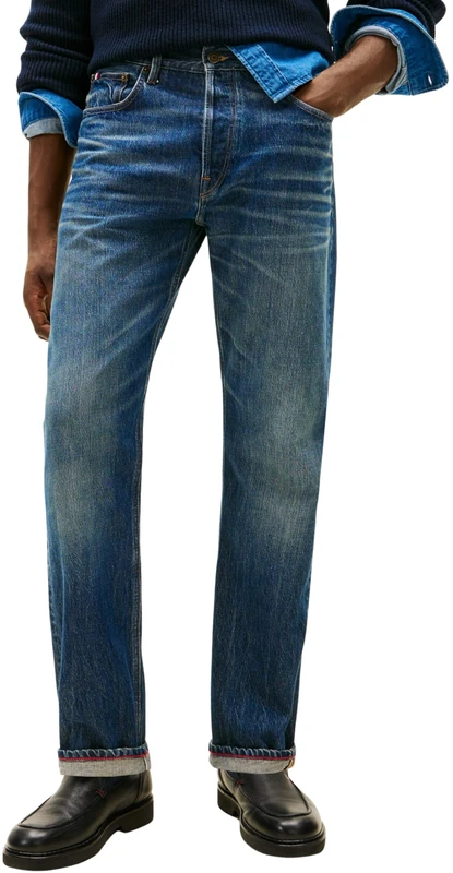 Tommy Hilfiger Men Regular Straight Dover FIEN IND MW0MW41888 Straight, Denim, 34W / 34L