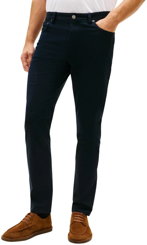 Tommy Hilfiger Men Denton 5PKT Sateen MW0MW42005 5 Pocket Pants, Blue, 36W / 34L