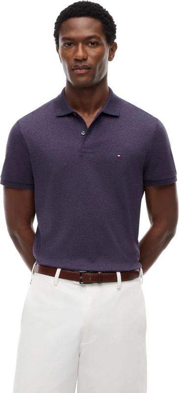 Tommy Hilfiger Men Liquid Cotton REG Seasonal Polo MW0MW39994 S/S Polo, Purple, XL