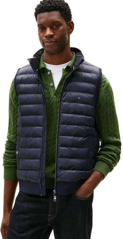 Tommy Hilfiger Men MIX MEDIA ESS RWB VEST MW0MW41441 Other Sweatshirts, BLUE, S