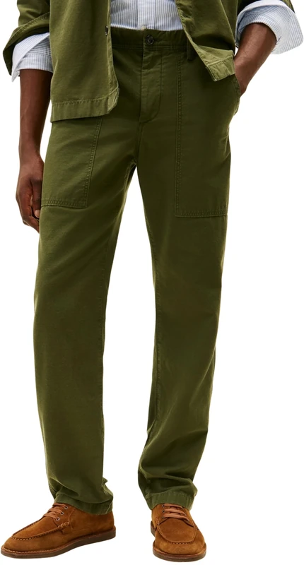 Tommy Hilfiger Men Mercer Rigid Utility GMD MW0MW41935 Chino, Green, 32W / 34L
