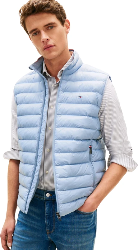 Tommy Hilfiger Men PACKABLE RECYCLED VEST MW0MW37677 Vest, BLUE, XXL