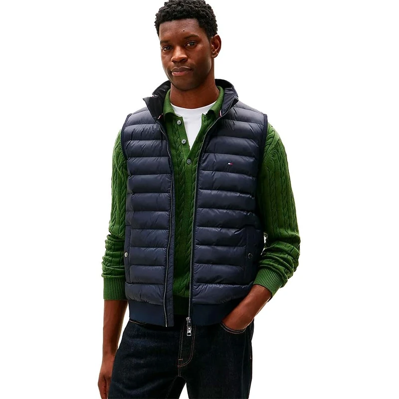 Tommy Hilfiger Men MIX MEDIA ESS RWB VEST MW0MW41441 Other Sweatshirts, BLUE, XXL