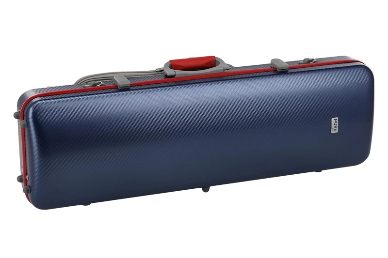 GEWA Violin Case Fun Series Polycarbonate 4/4-1/2 Size Blue/Red, Interior Black, 2 Removable Backpack Straps, Accessory Pocket, Padded Suspension, Additional Side Handle
