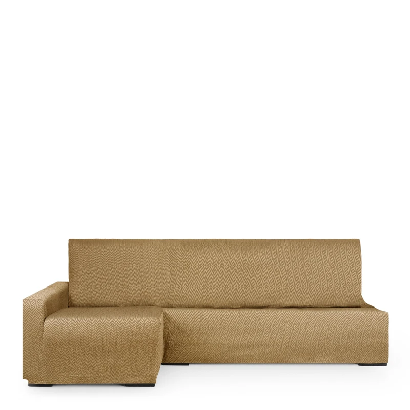 Eysa Light Sofa Cover for Chaise Longue Bed Left Side Mustard Colour