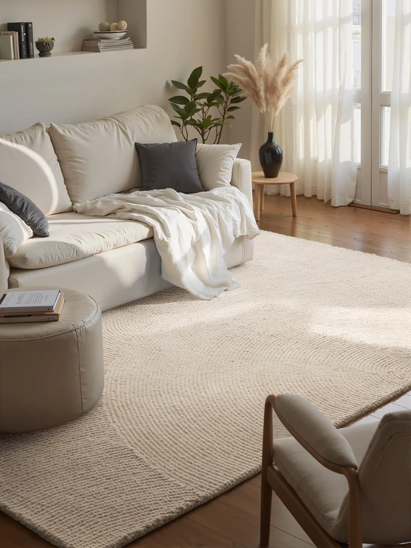 Hanse Home Wool Rug Eleni - Living Room Rug Natural - Hand Tufted - Hygge Skandi - Bohemian