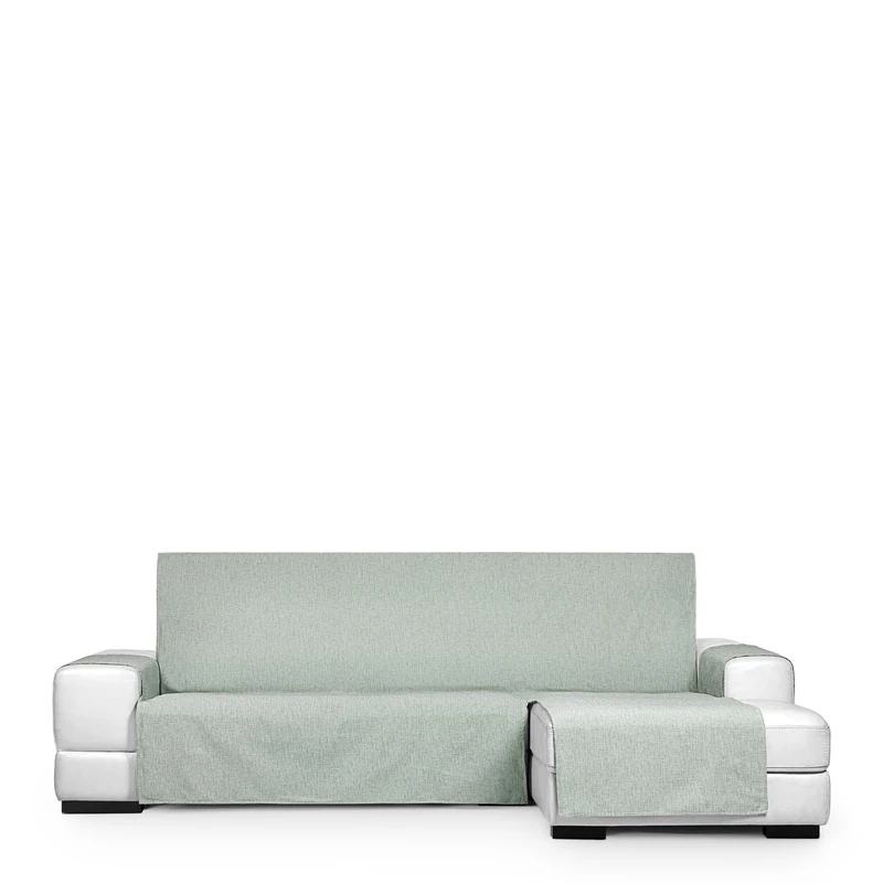 Eysa Genna Stain Resistant Sofa Cover for Chaise Longue Mini Right Side Aquamarine Colour
