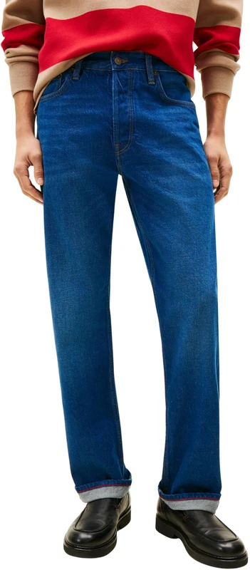 Tommy Hilfiger Men Regular Straight Dover OLY Blue MW0MW42805 Straight, Denim, 40W / 32L