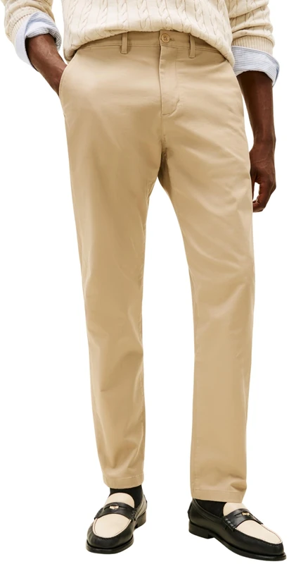 Tommy Hilfiger Men Harlem Essential Twill MW0MW40690 Chino, Beige, 28W / 28L