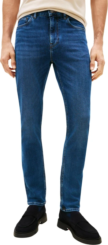 Tommy Hilfiger Men Slim Bleecker Moris Blue MW0MW41905 Slim, Denim, 34W / 34L