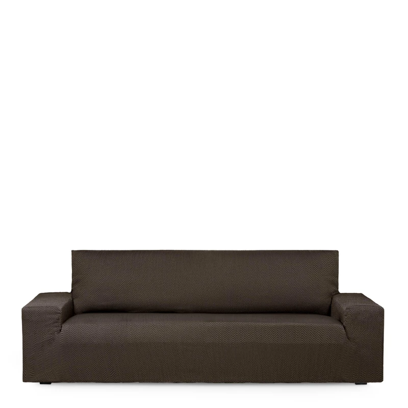 Eysa Luz Elastic Sofa Cover 4 Seater Brown