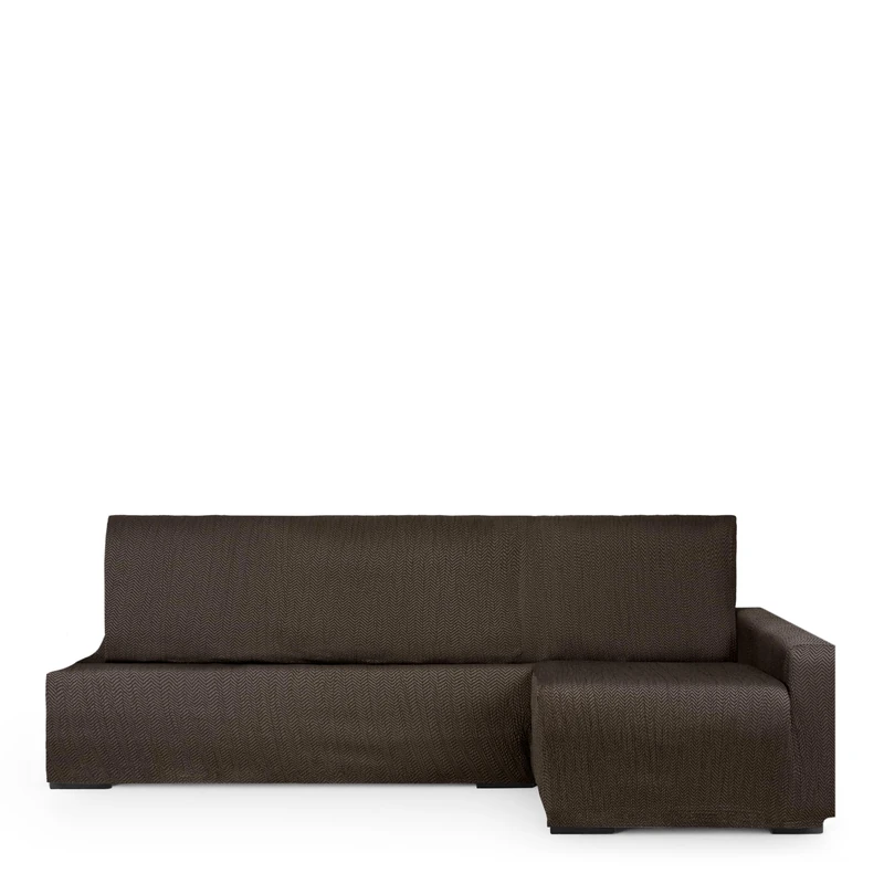 Eysa Light Sofa Cover for Chaise Longue Bed Right Side Brown - Image 1