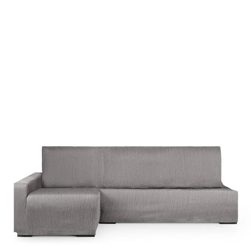 Eysa Light Sofa Cover for Chaise Longue Bed Left Side Grey - Image 1