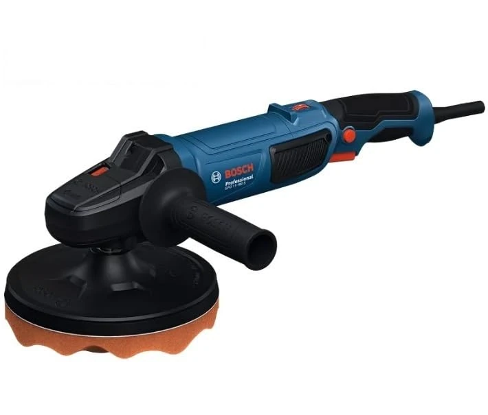 Bosch Professional Rotary Polisher GPO 11-180 S (1 Resistance Plate 180 mm, 1 polishing Sponge 180 mm, 1 Extra Handle)
