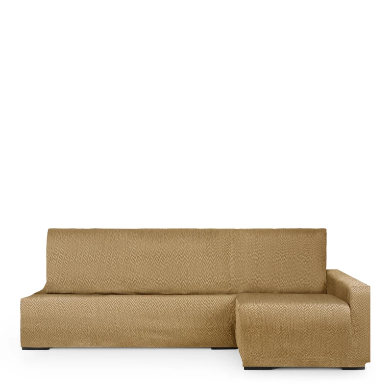 Eysa Light Sofa Cover for Chaise Longue Bed Right Side Mustard Colour