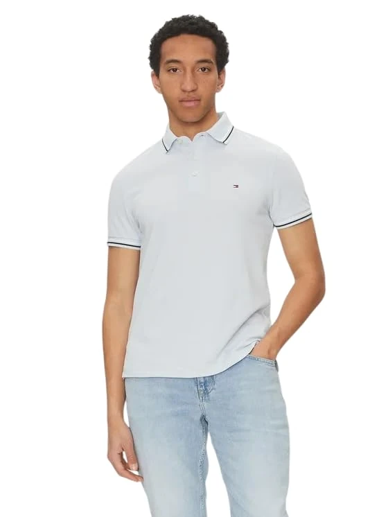 Tommy Hilfiger Men Tipped Slim FIT Seasonal Polo MW0MW39993 S/S Polo, Blue, XXL