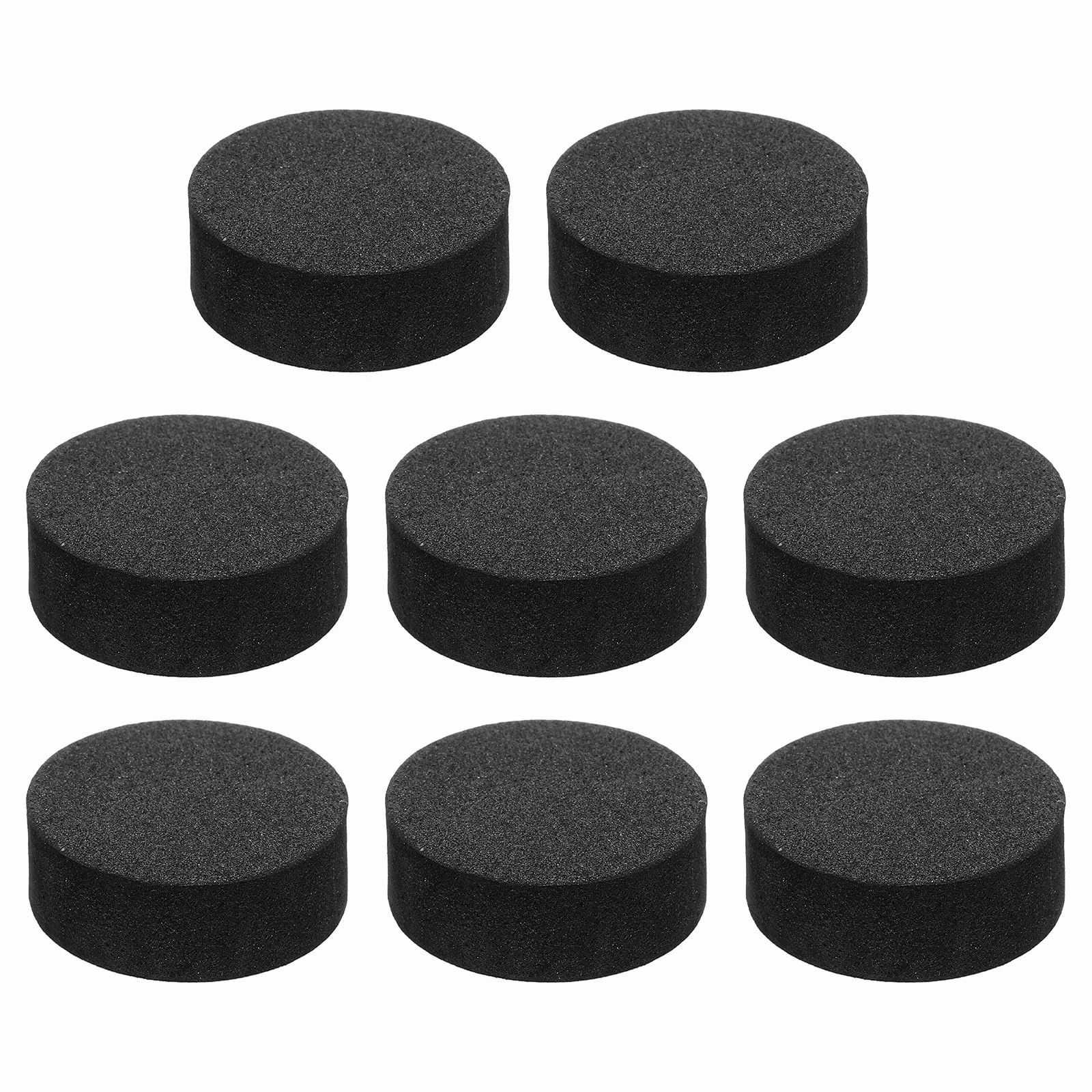 sourcing map 8 Pcs Single Sided Speaker Isolation Feet Pads, 25mmx10mm Non Slip Foam Shock Absorption Base Pad Amplifier Stand Feet Mat for Speaker HiFi Home Theater Sound System, Black
