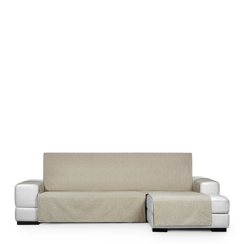 Eysa Genna Stain Resistant Sofa Cover for Chaise Longue Right Side Linen