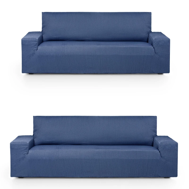 Eysa Luz Stretch Sofa Cover Pack Duo 3 + 2 Seater Blue