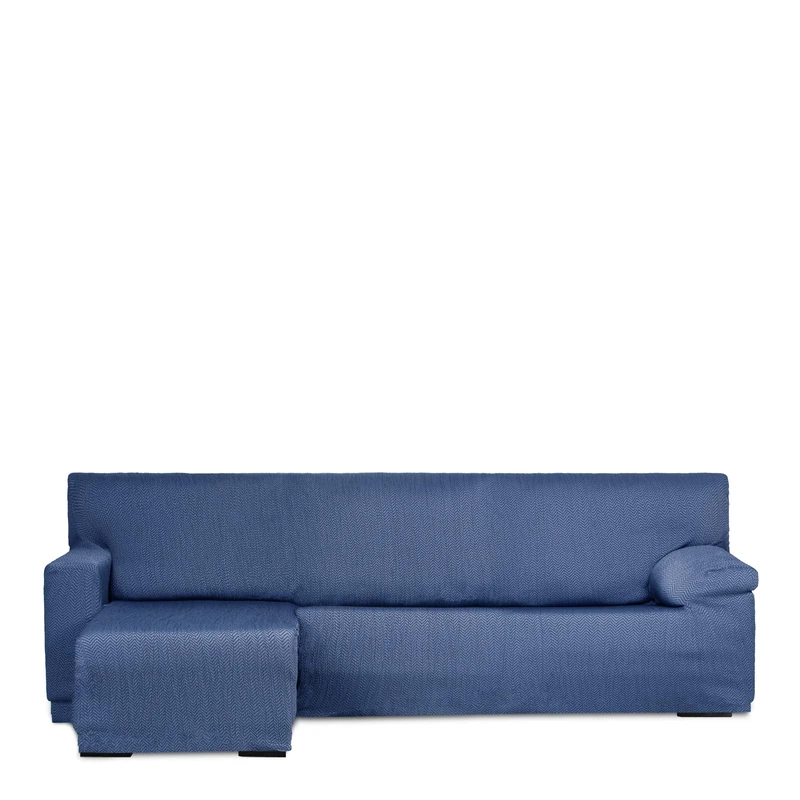 Eysa Light Sofa Cover for Chaise Longue with Short Arm Left Side Front View Blue