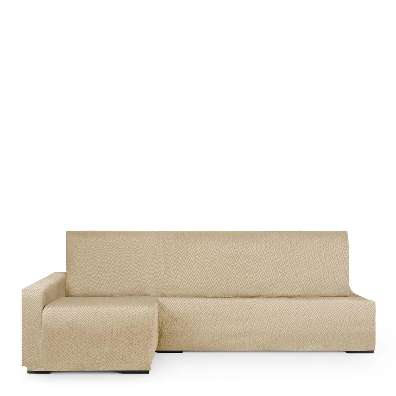Eysa Light Sofa Cover for Chaise Longue Bed Left Side Beige