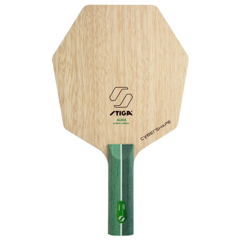 STIGA Aura Hybrid Carbon Cybershape Professional Table Tennis Blade with Classic Grip– Precision & Explosive Power, Hybrid Carbon Fibre & Vibration-reducing Construction, For Offensive Players
