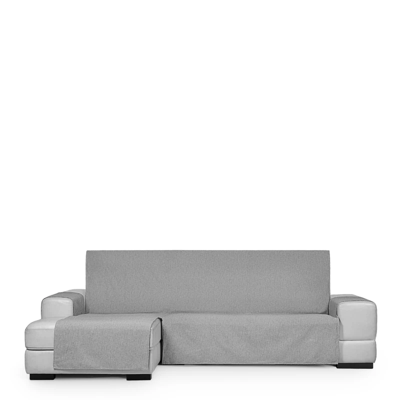 Eysa Genna Stain Resistant Sofa Cover for Chaise Longue Extra Left Side Light Grey