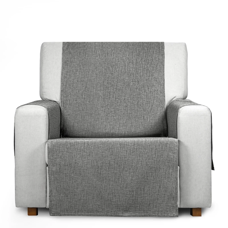 Eysa Genna Sofa Protector or Practical Anti-Stain Sofa Cover 1 Seater Grey - Image 1