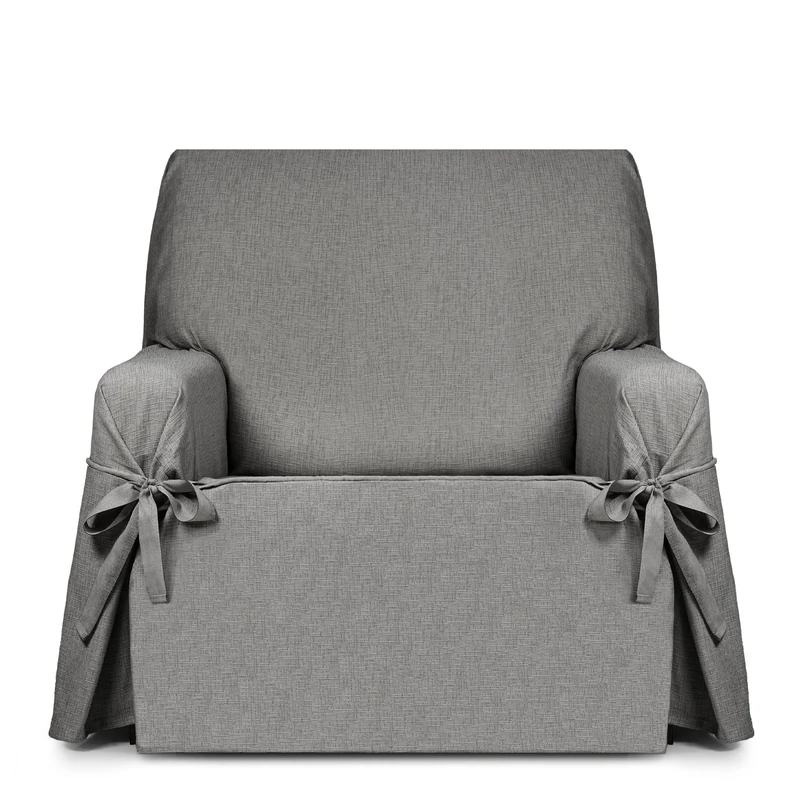 Eysa Genna Sofa Cover with Ties, Stain Resistant, 1 Seater Grey