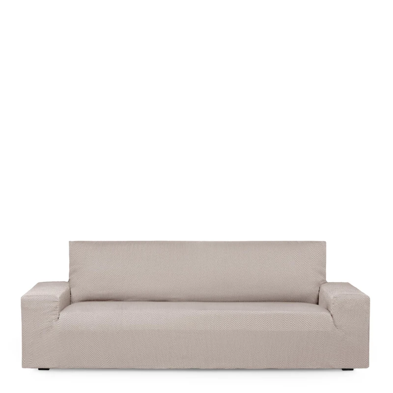 Eysa Luz Elastic Sofa Cover 4 Seater Linen Colour
