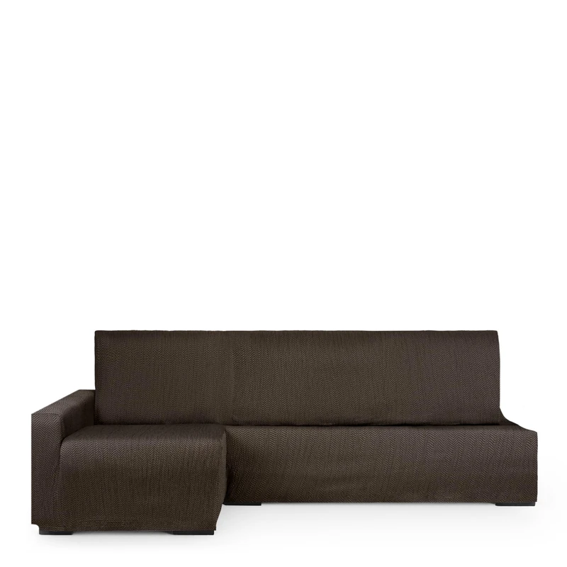 Eysa Luz Sofa Cover for Chaise Longue Bed Left Side Brown - Image 1