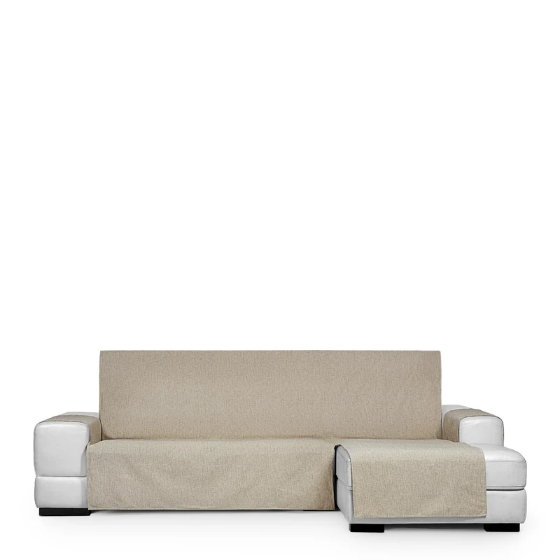 Eysa Genna Stain Resistant Sofa Cover for Chaise Longue Right Side Beige - Image 1
