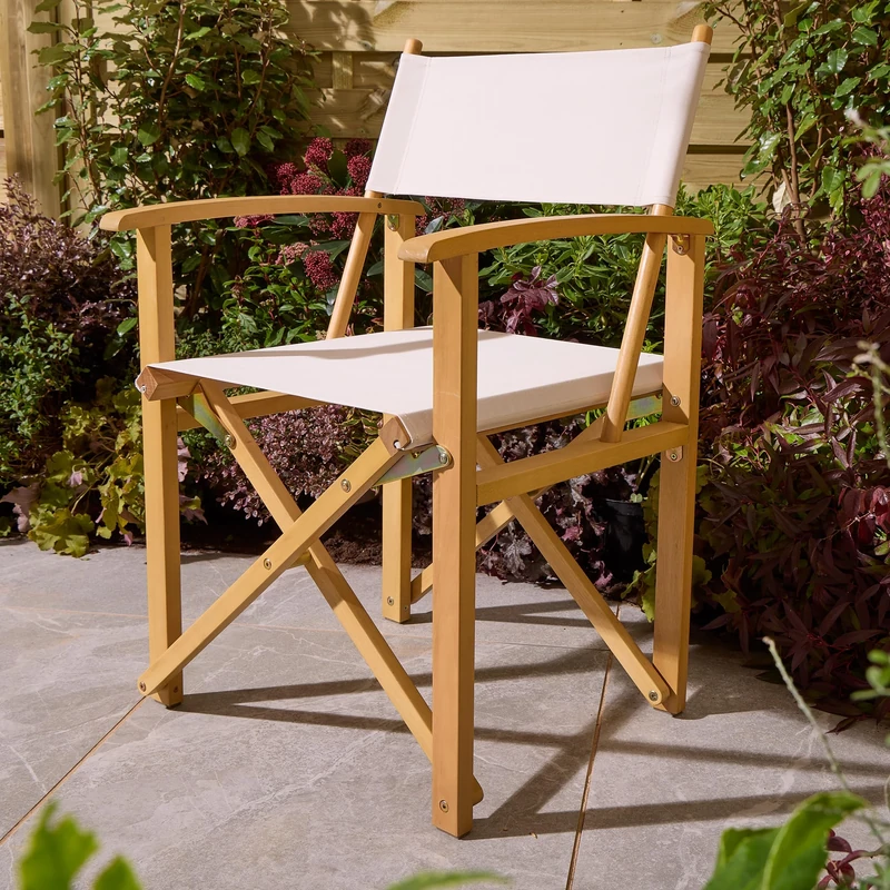 Rowlinson Ascot Folding Directors Chair - Natural