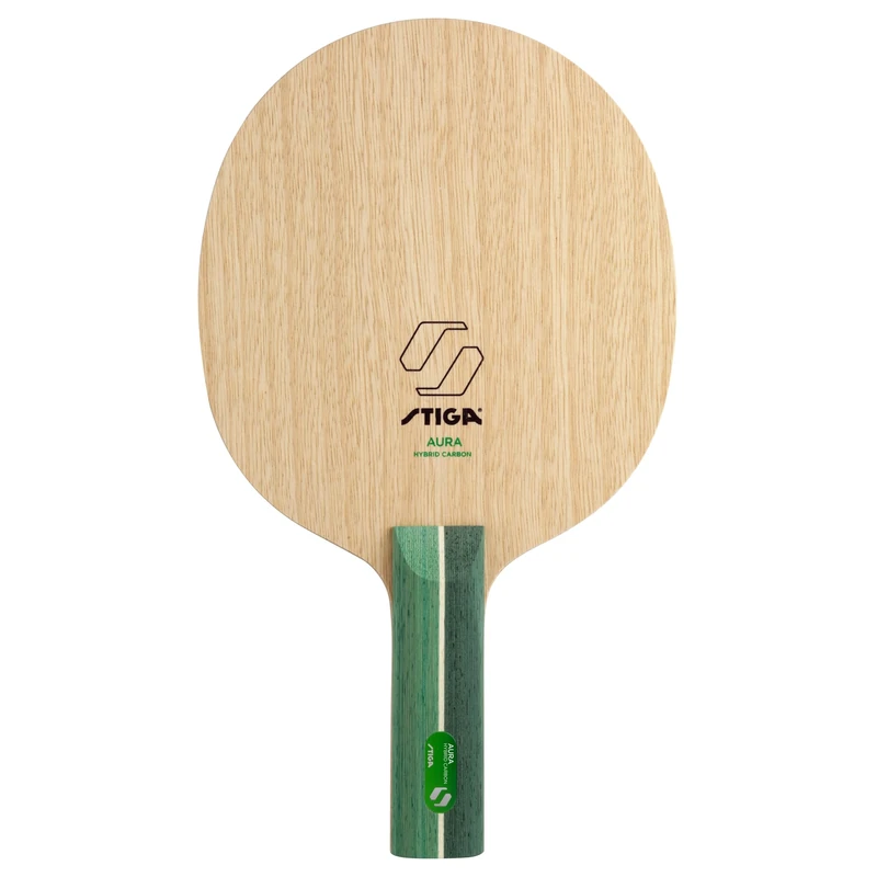 STIGA Aura Hybrid Carbon Professional Table Tennis Blade with Classic Grip – Precision & Explosive Power, Hybrid Carbon Fibre & Vibration-reducing Construction, For Offensive Players