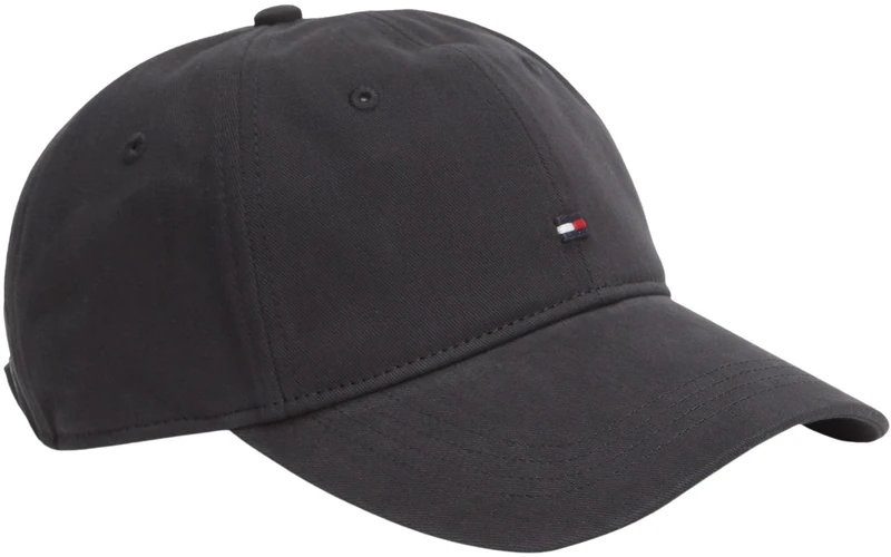 Tommy Hilfiger Men's TH Flag '85 Soft 6 Panel Cap AM0AM12531 Cap, Black, One Size