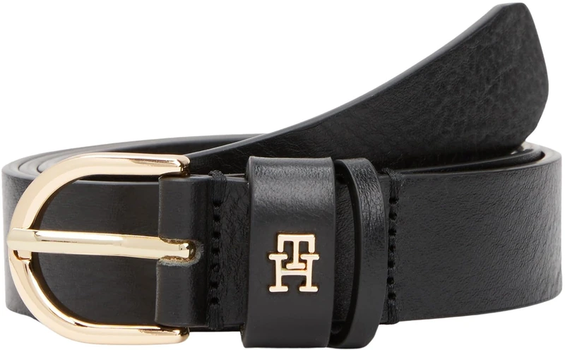 Tommy Hilfiger Women’s 2.5 cm Essential Effortless Leather Belt, Black (Black), 49.2 inches
