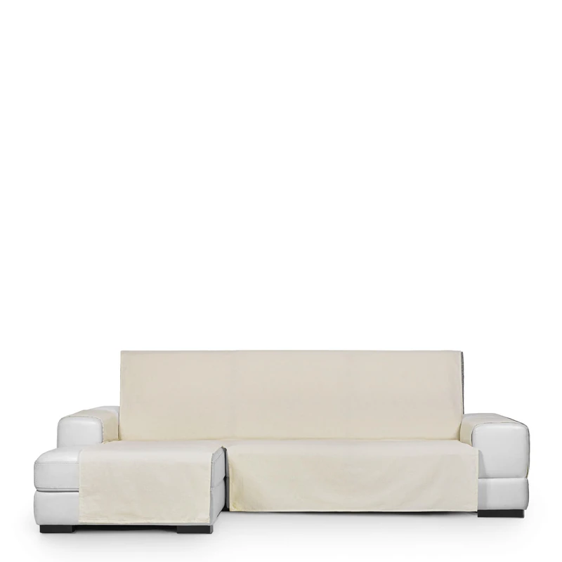 Eysa Genna Stain Resistant Sofa Cover for Chaise Longue Extra Left Side Ecru