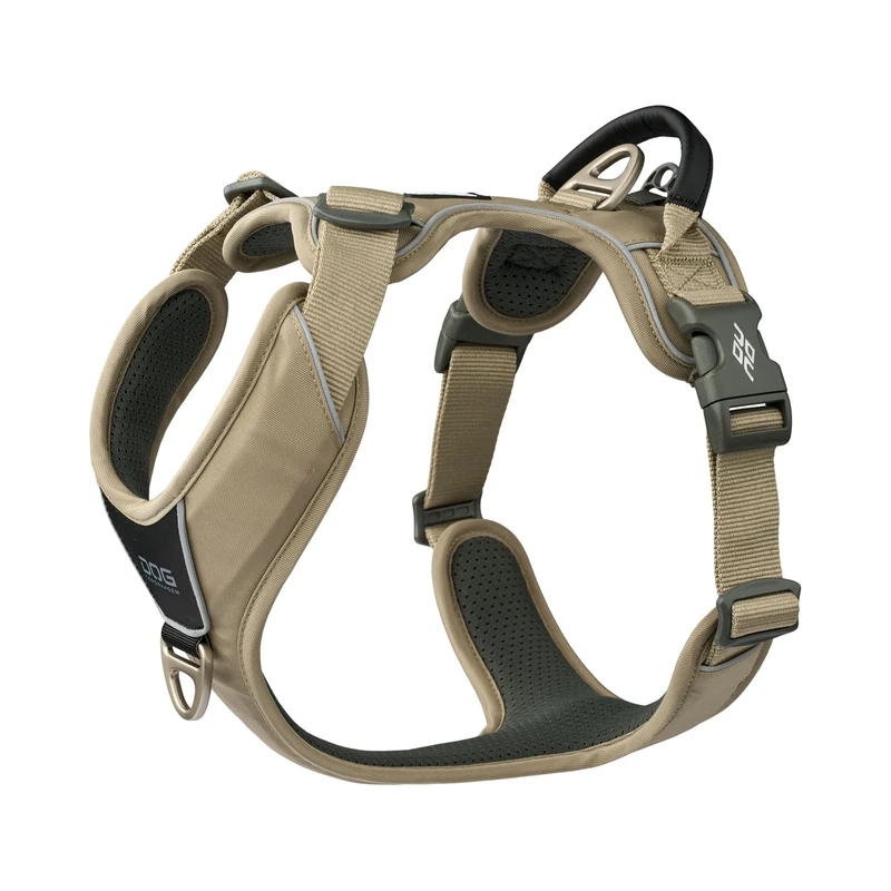 DOG Copenhagen Comfort Walk Pro 3.0 Dog Harness - Top and Front Clip Training Harness with Handle - For Small and Large Dogs - Padded for Comfort - Reflective Trims - No Pull, Desert Dune, L